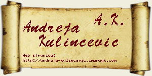 Andreja Kulinčević vizit kartica